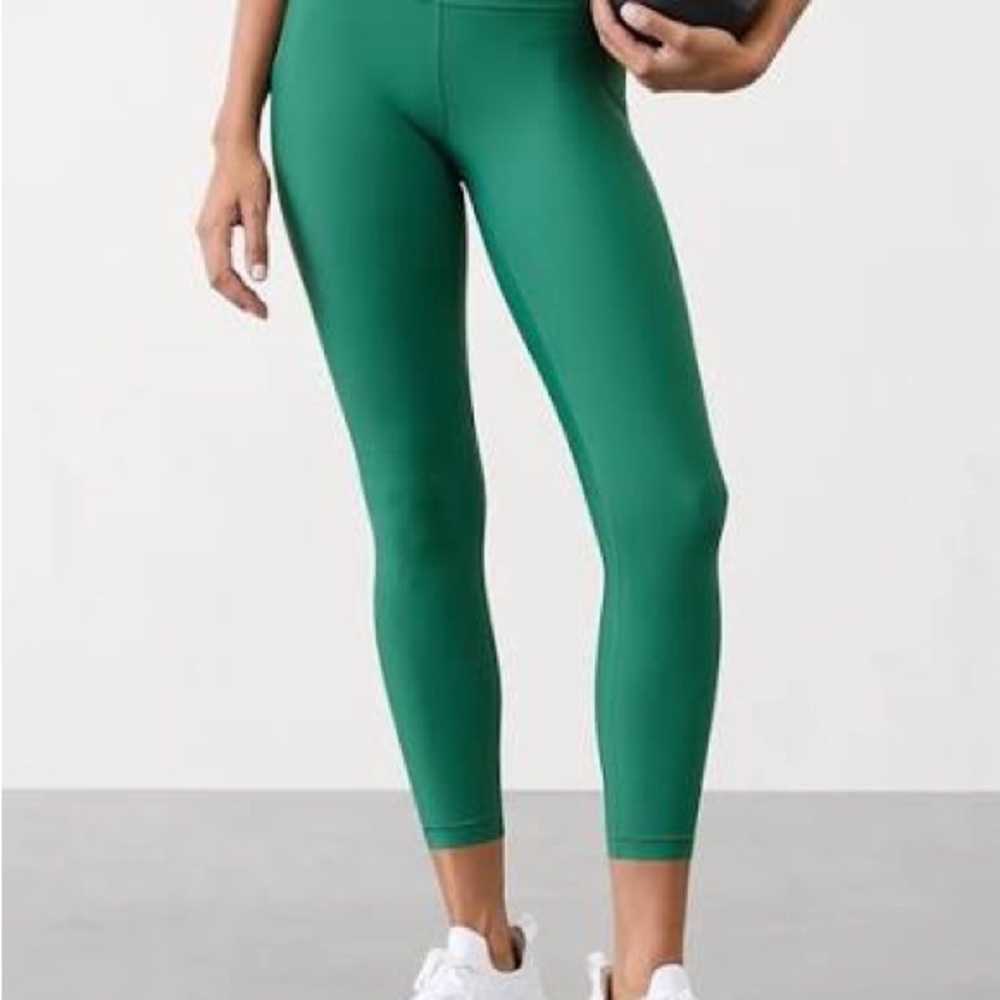 Athleta Interval Stash High Rise Stripe 7/8 Leggings NWT Large